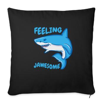 Feel Jawesome Hammerhead Shark Ocean Marine Biologist Shark - Sofa pillowcase 17,3'' x 17,3'' (45 x 45 cm) - black - Front
