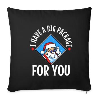 J’ai un gros paquet pour vous - Housse de coussin décorative 45 x 45 cm - noir - Devant