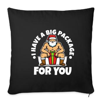 J’ai un gros paquet pour vous - Housse de coussin décorative 45 x 45 cm - noir - Devant