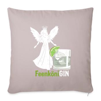 GIN FeenköniGIN - Geschenk für Gin Verkostungen Wa - Sofakissenbezug 45 x 45 cm - helles Taupe - Vorne
