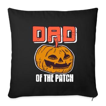 Halloween Pumpkin - Dad of the Patch - Sofa pillowcase 17,3'' x 17,3'' (45 x 45 cm) - black - Front