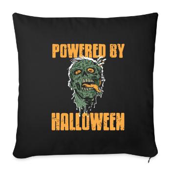 Powered by Halloween - Sofakissenbezug 45 x 45 cm - Schwarz - Vorne