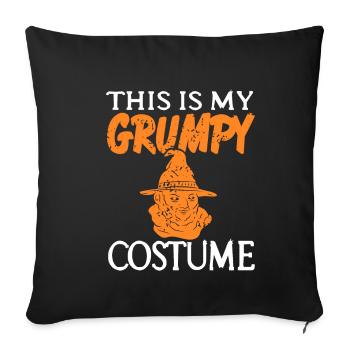 Gnom - This is my Grumpy Costume - Sofa pillowcase 17,3'' x 17,3'' (45 x 45 cm) - black - Front