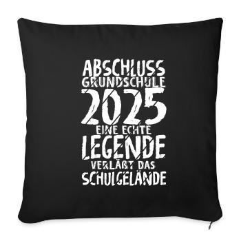 Grundschule Eine Legende Grundschule Abschluss 202 - Sofakissenbezug 45 x 45 cm - Schwarz - Vorne