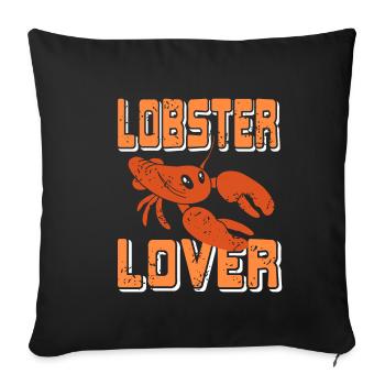Amateur de homard - Housse de coussin décorative 45 x 45 cm - noir - Devant
