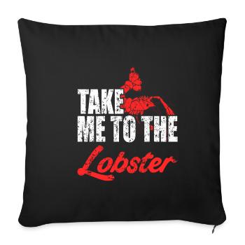 Emmène-moi au homard - Housse de coussin décorative 45 x 45 cm - noir - Devant