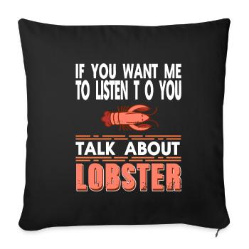 Parlez de homard - Housse de coussin décorative 45 x 45 cm - noir - Devant