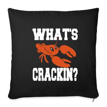 homard - Qu’est-ce que le crackin - Housse de coussin décorative 45 x 45 cm - noir - Devant