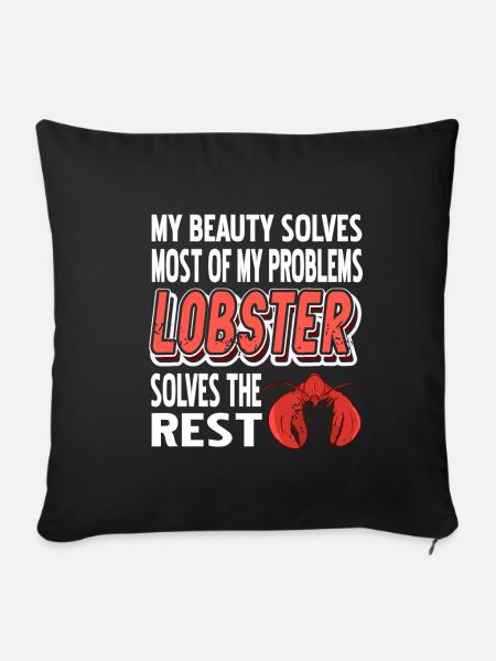 Most of my problems lobster - Sofakissenbezug 45 x 45 cm - Schwarz