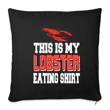 C’est mon homard qui mange - Housse de coussin décorative 45 x 45 cm - noir - Devant