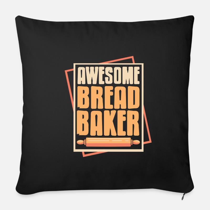 Awesome bread baker - Sofakissenbezug 45 x 45 cm - Schwarz