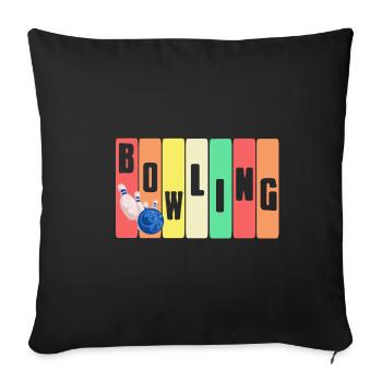 Bowling - Sofa pillowcase 17,3'' x 17,3'' (45 x 45 cm) - black - Front