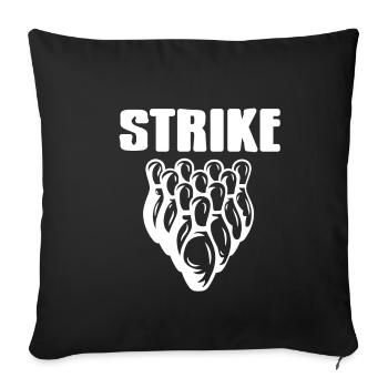 Bowling kegel Team - Sofa pillowcase 17,3'' x 17,3'' (45 x 45 cm) - black - Front