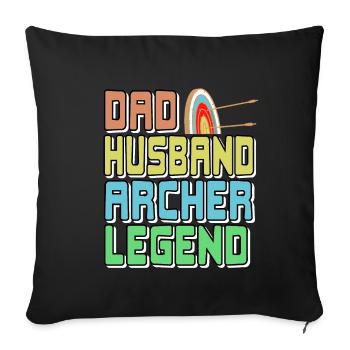 Dad Husband Archer Legend - Sofakissenbezug 45 x 45 cm - Schwarz - Vorne