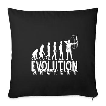 Archer de l’évolution - Housse de coussin décorative 45 x 45 cm - noir - Devant
