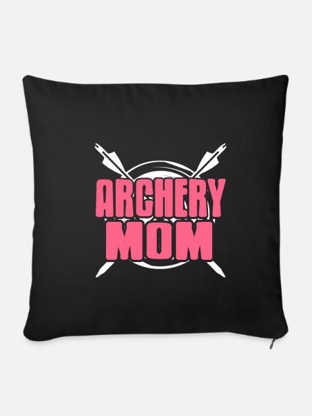 Schütze - Archery Mom - Sofakissenbezug 45 x 45 cm - Schwarz