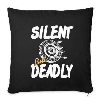 Archer - Silencieux mais mortel - Housse de coussin décorative 45 x 45 cm - noir - Devant