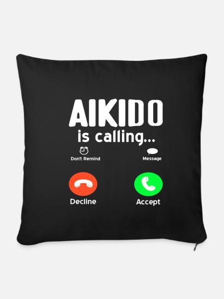 Aikido is calling - Sofakissenbezug 45 x 45 cm - Schwarz