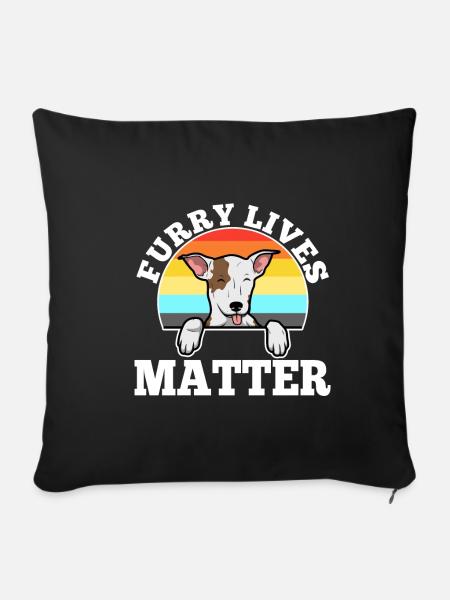 Furry lives matter - Sofakissenbezug 45 x 45 cm - Schwarz