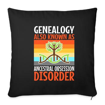 Ancestral obsession disorder - Sofa pillowcase 17,3'' x 17,3'' (45 x 45 cm) - black - Front