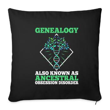Ancestral obsession disorder - Sofa pillowcase 17,3'' x 17,3'' (45 x 45 cm) - black - Front