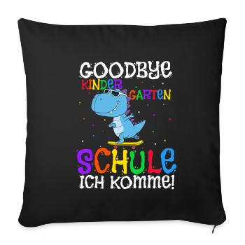 Schulkind Ende Kindergarten Schüler Abschied Vorsc - Sofakissenbezug 45 x 45 cm - Schwarz - Vorne