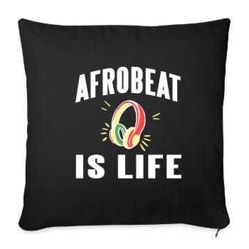 Arobeat, c’est la vie - Housse de coussin décorative 45 x 45 cm - noir - Devant