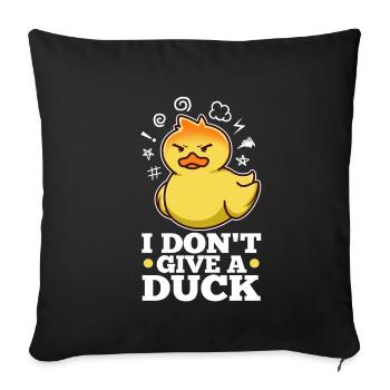 I Don't Give A Duck - Sofa pillowcase 17,3'' x 17,3'' (45 x 45 cm) - black - Front