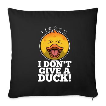 I Don't Give A Duck - Sofa pillowcase 17,3'' x 17,3'' (45 x 45 cm) - black - Front