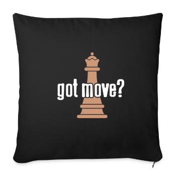 Chess - Got move? - Sofa pillowcase 17,3'' x 17,3'' (45 x 45 cm) - black - Front
