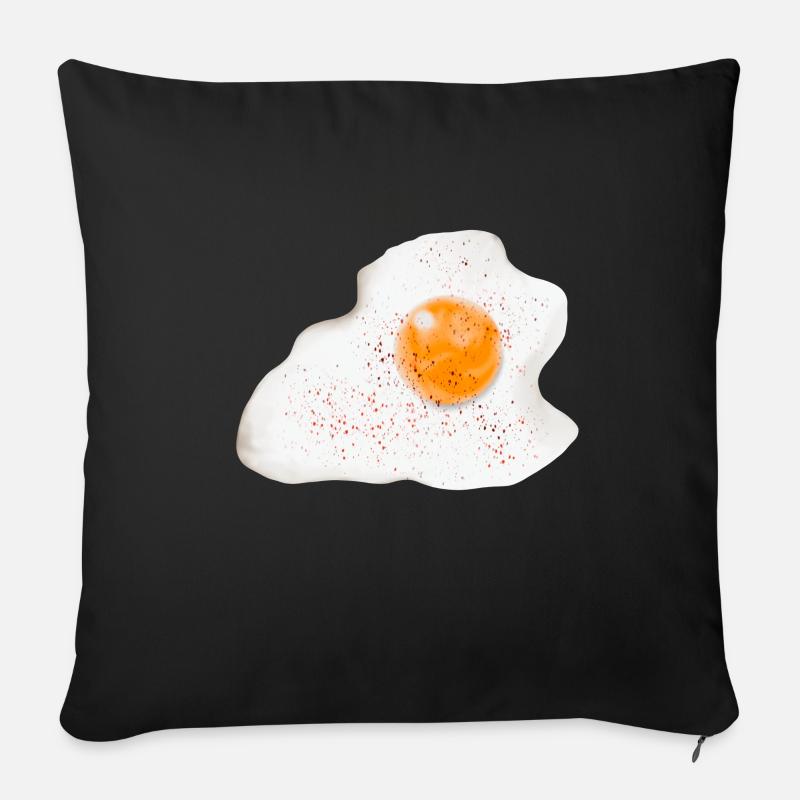 Spiegelei by HOB Products - Sofakissenbezug 45 x 45 cm - Schwarz