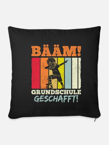 BÄÄM Grundschule Geschafft Absolvent Abschluss 202 - Sofakissenbezug 45 x 45 cm - Schwarz