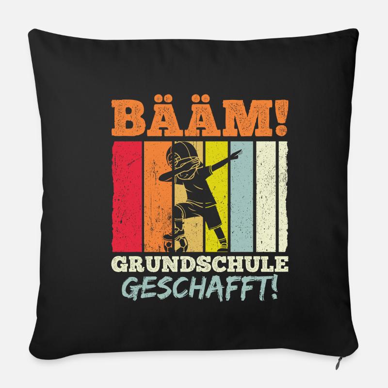 BÄÄM Grundschule Geschafft Absolvent Abschluss 202 - Sofakissenbezug 45 x 45 cm - Schwarz