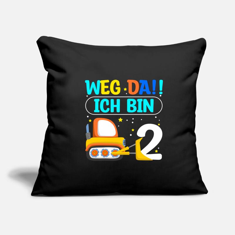 Bagger Bauarbeiter Kran Baustelle Geschenkidee Geb Sofakissenbezug 45 x 45 cm