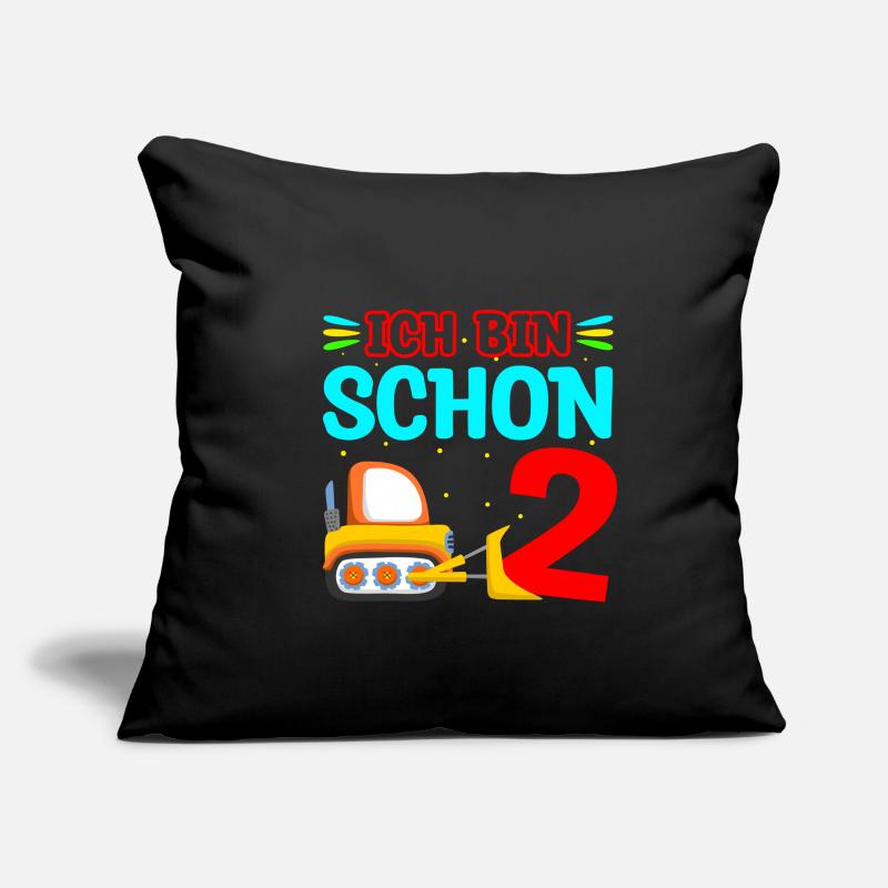 Bagger Bauarbeiter Kran Baustelle Geschenkidee Geb Sofakissenbezug 45 x 45 cm