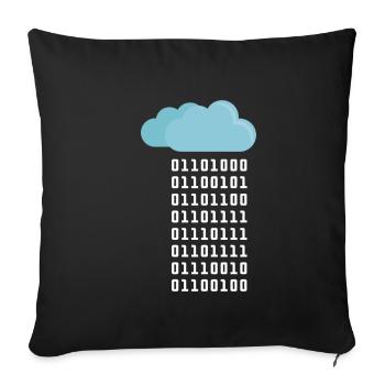 Cloud Computing Coder Programmierer Informatiker - Sofakissenbezug 45 x 45 cm - Schwarz - Vorne
