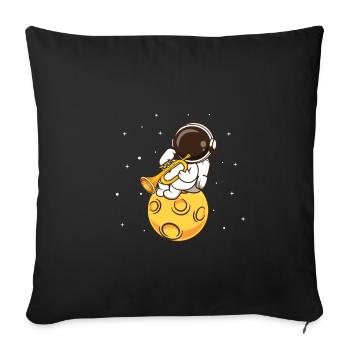 Trumpet Trumpeter Astronaut Trumpet Player - Sofa pillowcase 17,3'' x 17,3'' (45 x 45 cm) - black - Front