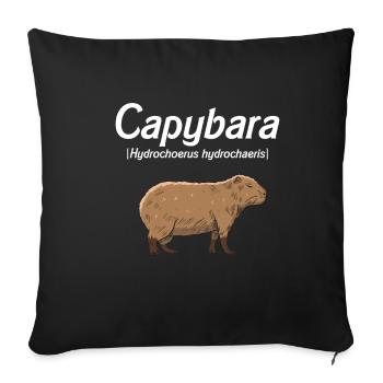 Capybara Gift Idea Cute Capybara Capybara - Sofa pillowcase 17,3'' x 17,3'' (45 x 45 cm) - black - Front