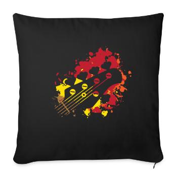 Basse Bassiste Guitare Basse Cadeau pour Bassiste - Housse de coussin décorative 45 x 45 cm - noir - Devant