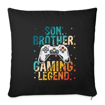 Son Brother Gaming Legend Controller Gift Best Gam - Sofakissenbezug 45 x 45 cm - Schwarz - Vorne