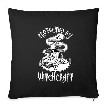 Protégé par la sorcellerie - Housse de coussin décorative 45 x 45 cm - noir - Devant
