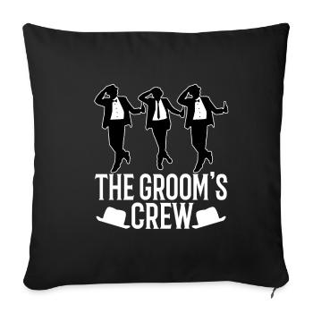 Groom's Crew - Sofa pillowcase 17,3'' x 17,3'' (45 x 45 cm) - black - Front