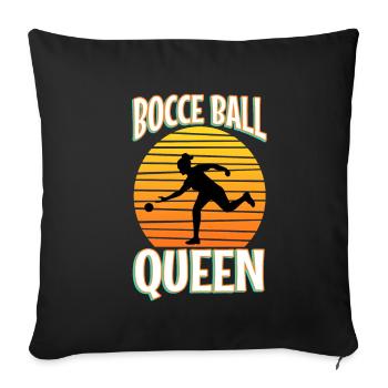Bocce Ball Queen - Sofa pillowcase 17,3'' x 17,3'' (45 x 45 cm) - black - Front