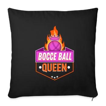 Bocce Ball Queen - Sofa pillowcase 17,3'' x 17,3'' (45 x 45 cm) - black - Front