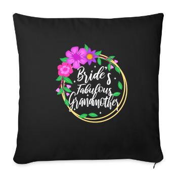 Grand-mère fabuleuse de la mariée - Housse de coussin décorative 45 x 45 cm - noir - Devant