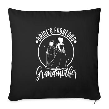 Grand-mère fabuleuse de la mariée - Housse de coussin décorative 45 x 45 cm - noir - Devant