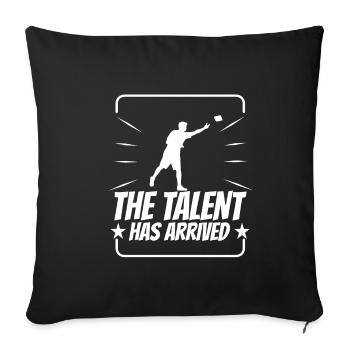 The Talent has arrived cornhole - Sofa pillowcase 17,3'' x 17,3'' (45 x 45 cm) - black - Front