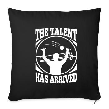 The Talent has arrived cornhole - Sofa pillowcase 17,3'' x 17,3'' (45 x 45 cm) - black - Front