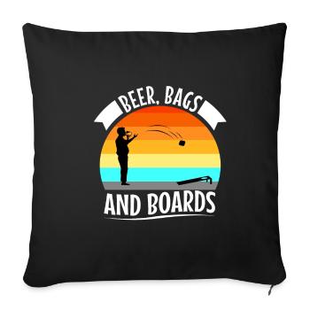 Cornhole - Beer Bags and Boards - Sofa pillowcase 17,3'' x 17,3'' (45 x 45 cm) - black - Front