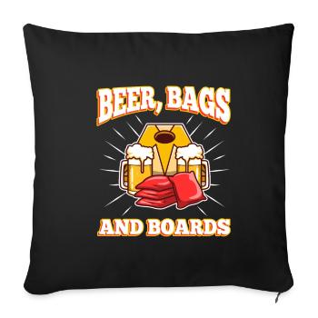 Cornhole - Beer Bags and Boards - Sofa pillowcase 17,3'' x 17,3'' (45 x 45 cm) - black - Front